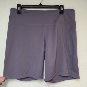 DKNY Mauve Purple Bike Shorts with Side Pocket